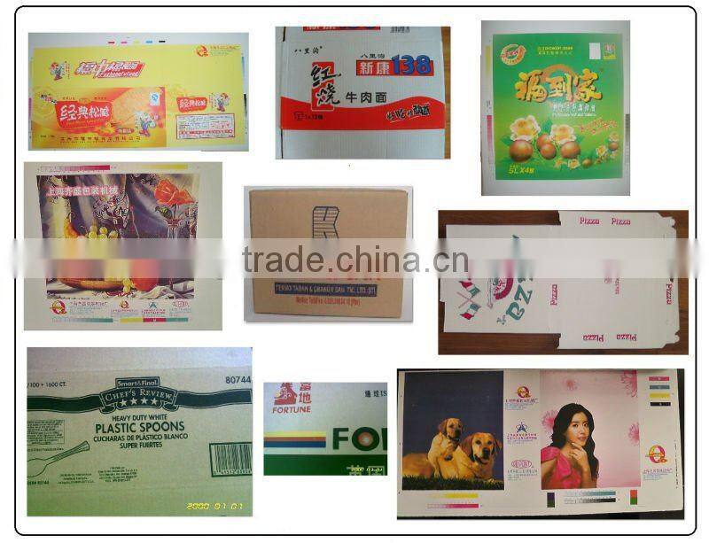 Semi automatic corrugated carton 4 colour flexo printing machine