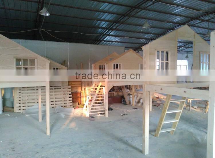 American country style Creative children furniture tree house shape Environment Friendly solid wood bunk bed for customized