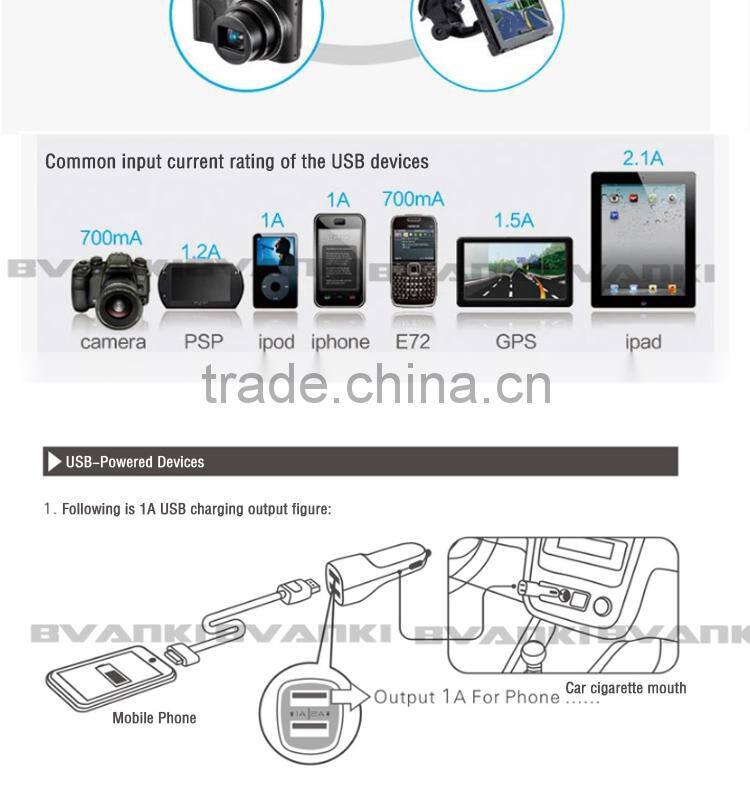 New products 2016 phone accessories 2 port car charger 2 usb car charger car charger