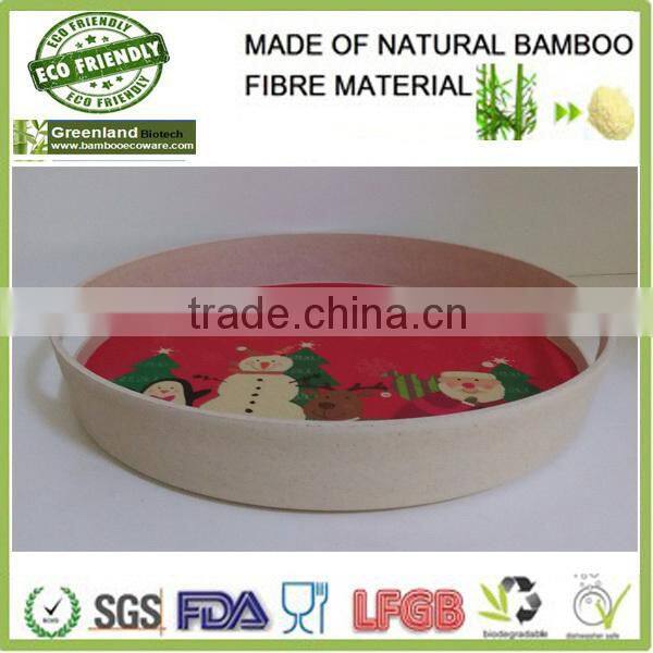colorful biodegradable bamboo fiber fast food tray