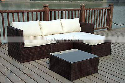 NEW RATTAN WICKER CONSERVATORY OUTDOOR GARDEN FURNITURE SET CORNER SOFA TABLEs