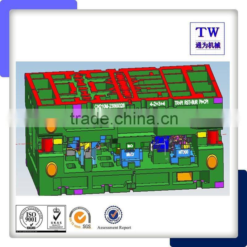Die casting mould for car's curved beam