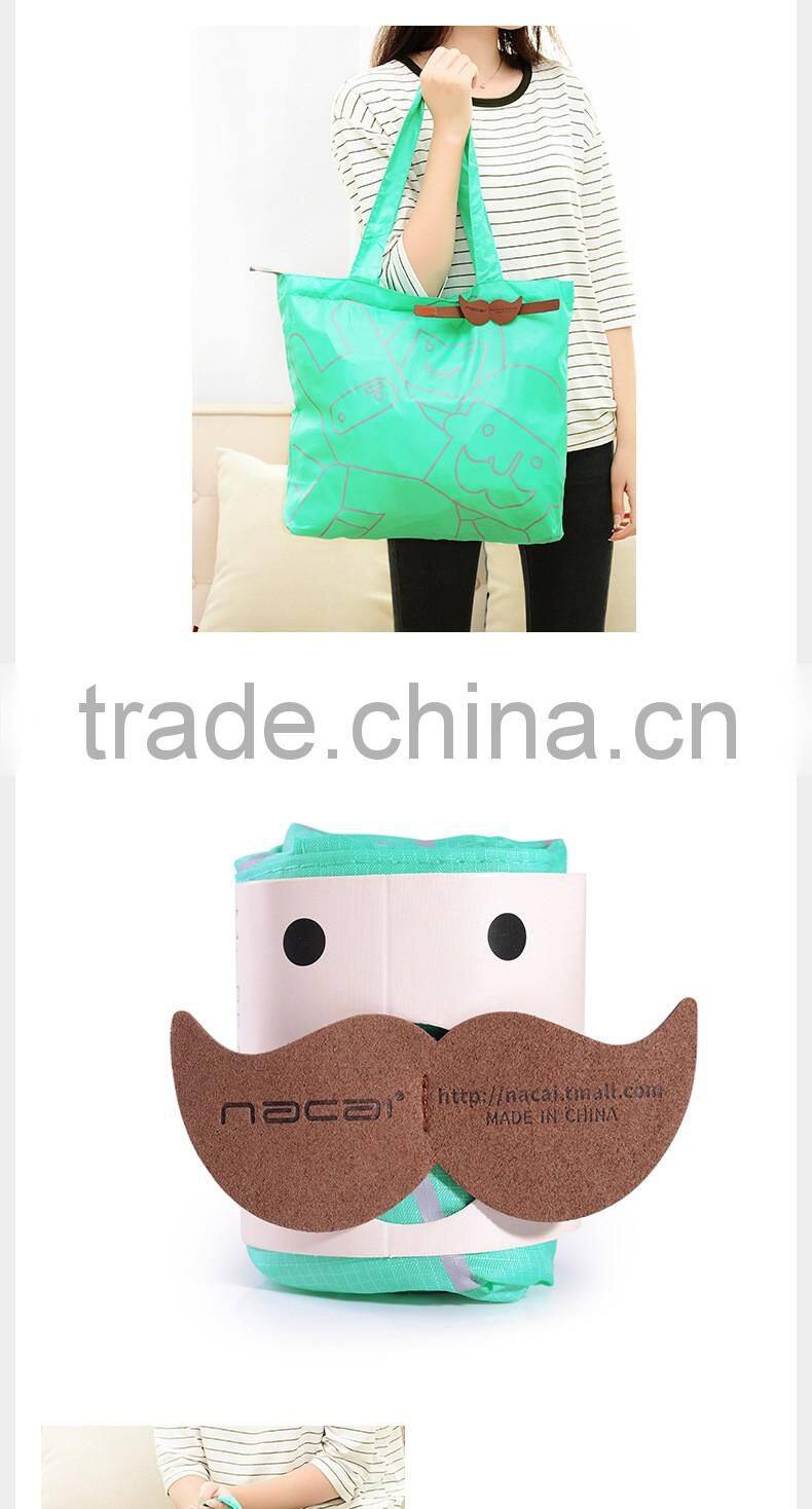 Newest beard shape folding recycle shopping bag women handbag