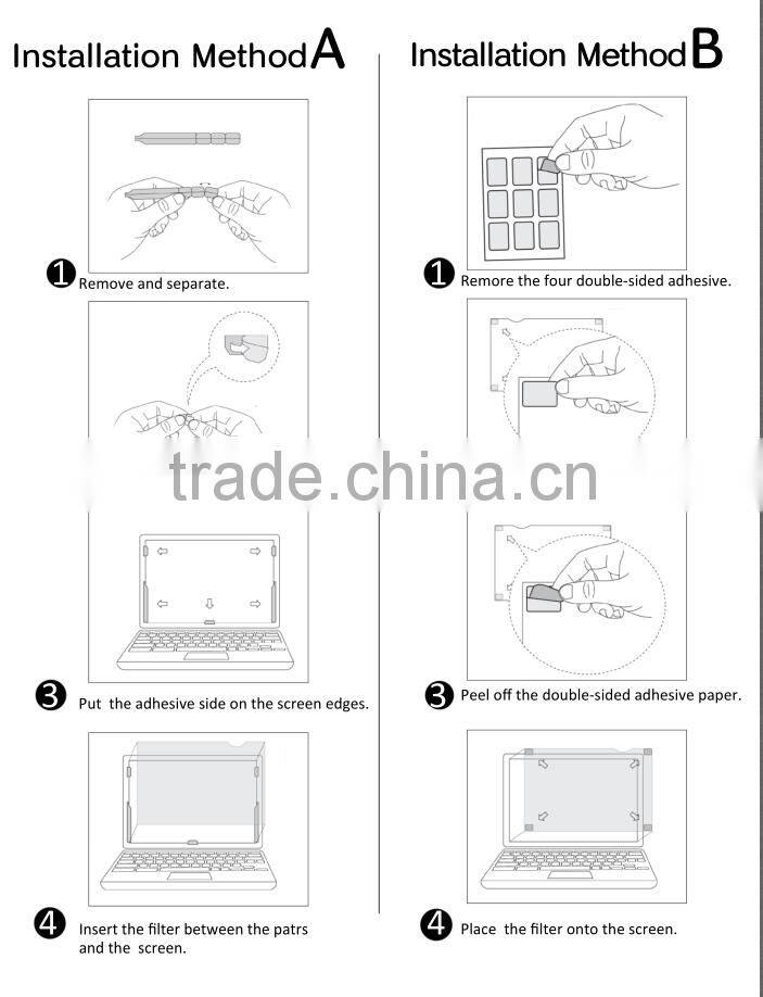 Factory Price, Anti-glare Privacy Filter Screen cover for Laptop/
