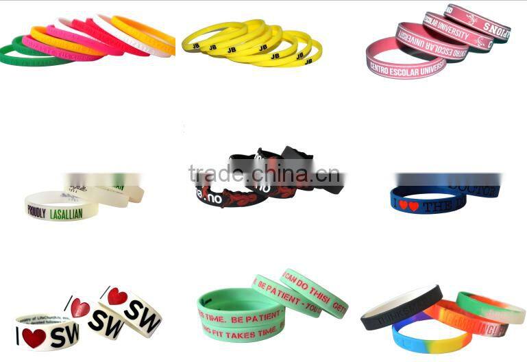 factory produced hot pink fit club custom silicone wristband bracelet