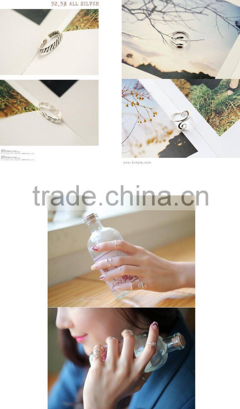 CYW South Korean style girl ring fashion christmas present girl jewelry s925 silver ring set