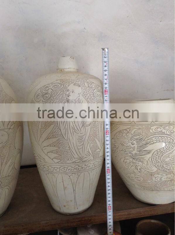 chinese antique porcelain/white flower vase