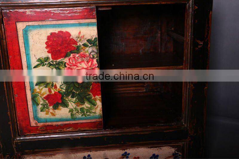 Chinese antique Mongolia TV cabinet