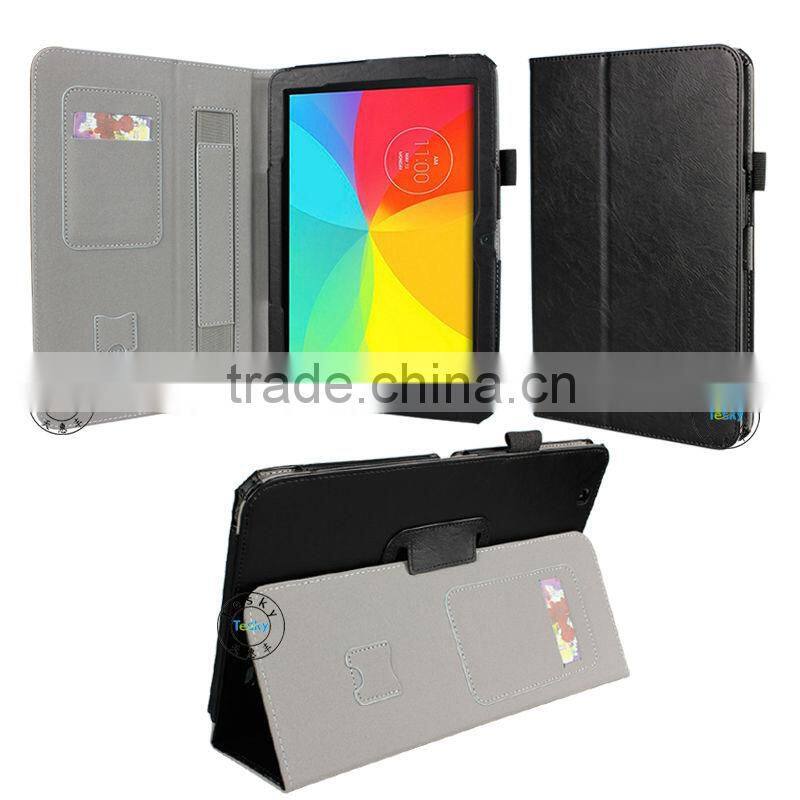 newest fold tablet cover stand leather case for lg g pad 10.1 v700 with card holder
