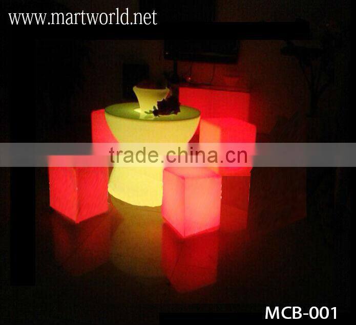 Latest design LED light cube wedding decoration;Customized light cube for wedding events&party(MCB-001)