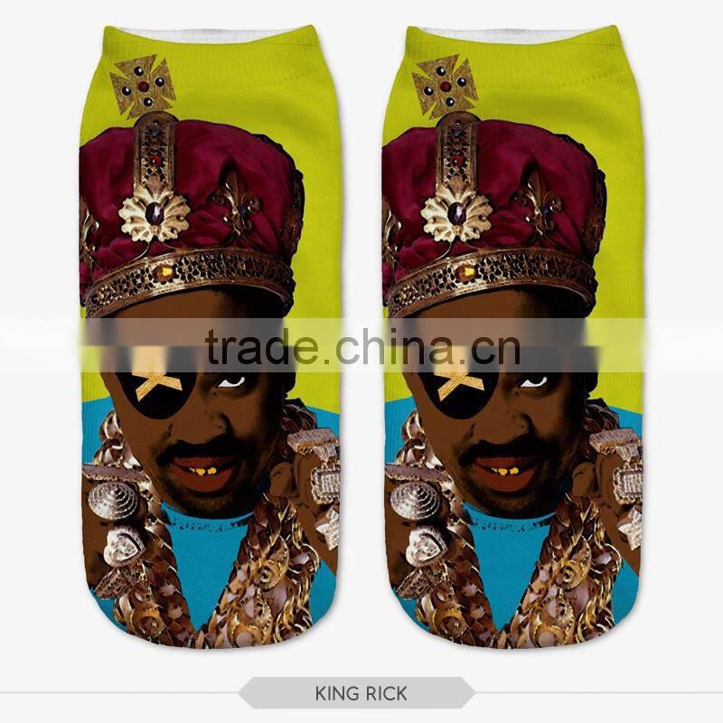 fashion teenagers footwear high quality 3d digital full print colorful ankle socks sports unisex custom hot sale stretch spandex
