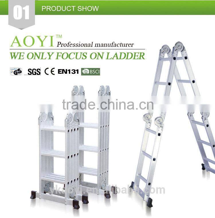 Industrail or domestic aluminium retractable aluminium rust-proof ladder ladder AY-403 with en131