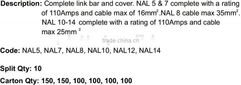 14 holes brass neutral/ active link