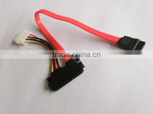 super speed SATA 7+15 to 7p+ 4pin charger and data cable