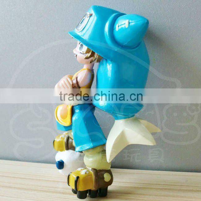 Plastic Blue Colored Figure Decoration Toys,Blue Figure Figurine