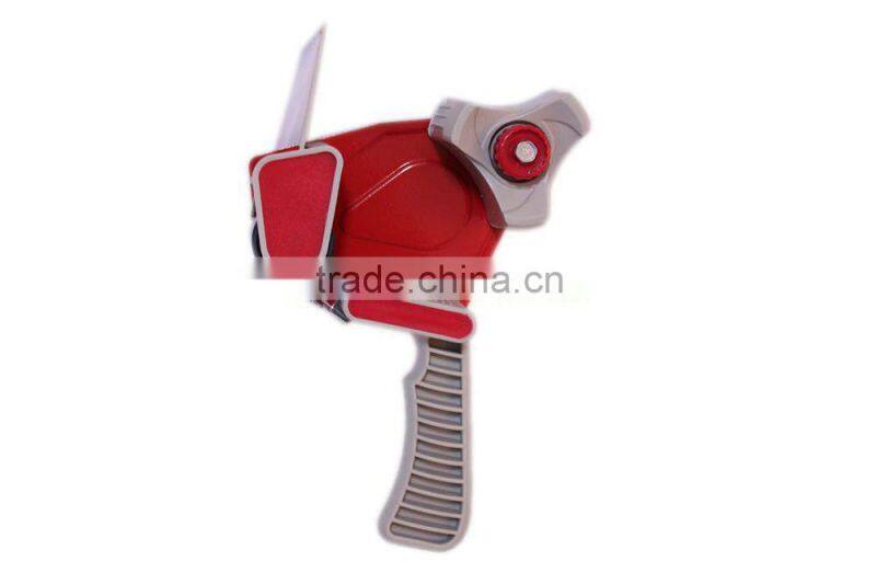 Tape dispenser for many kinds of adhesive tapes with handle