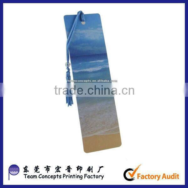 custom logo printing paper bookmark from china factory