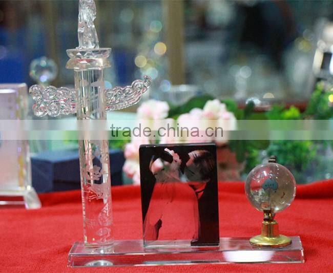 Crystal Office table set or nice Crystal Gift table Decoration with photo frame