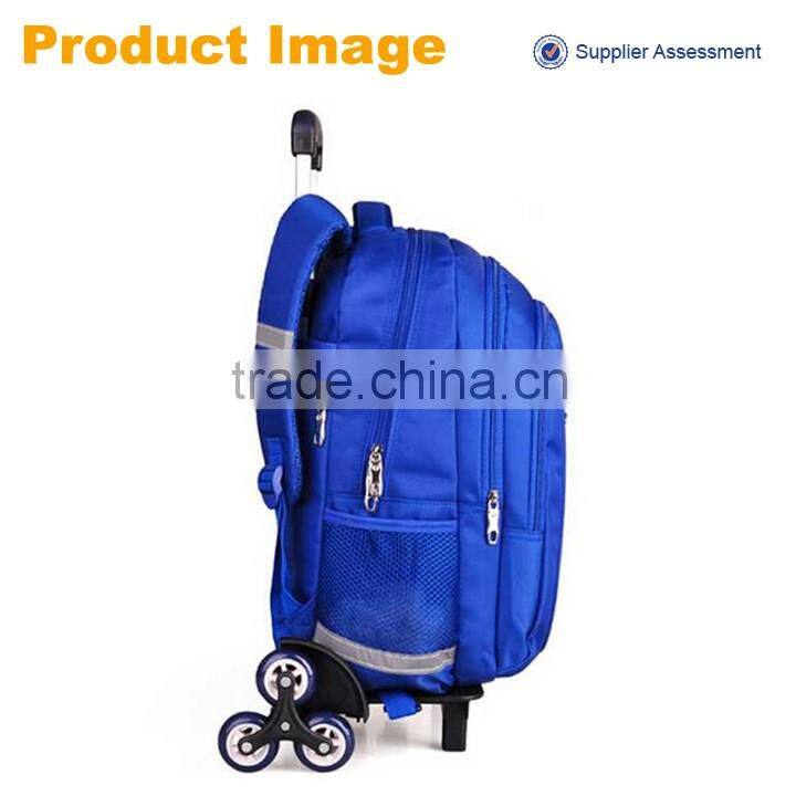2016 China sannovo wholesale latest fashion superman school trolley bags for boys