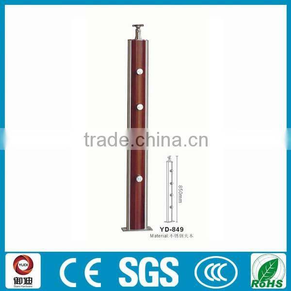 Stainless steel wood balcony baluster design