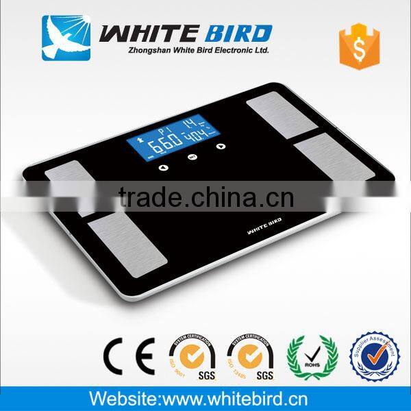 150kg LCD electronic digital tempered glass body fat analyzer scale