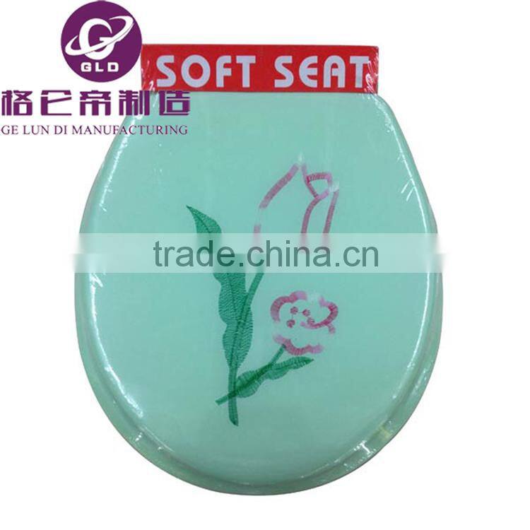 GLD Hot Sales Image Printed Color Adult soft toilet seats Soft Toilet Seat lid For toilet bathroom