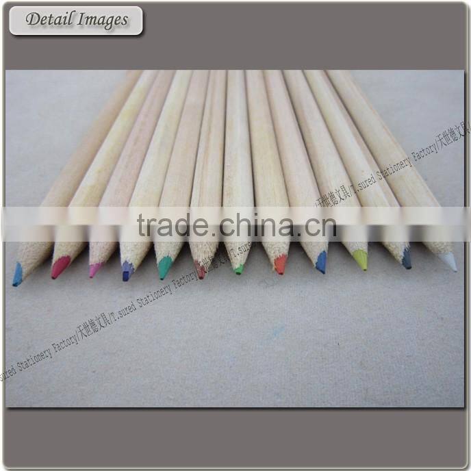 7 Inches Hexagonal Natural Wooden Color Pencil Set In Kraft Paper Tube