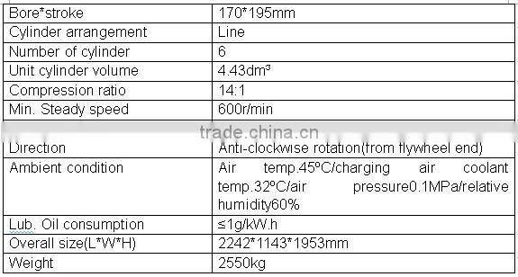 hechai TBD604BL6 Marine diesel Engine