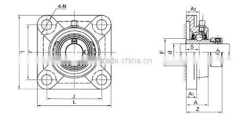 LDK cast iron pillow block bearing ucf210