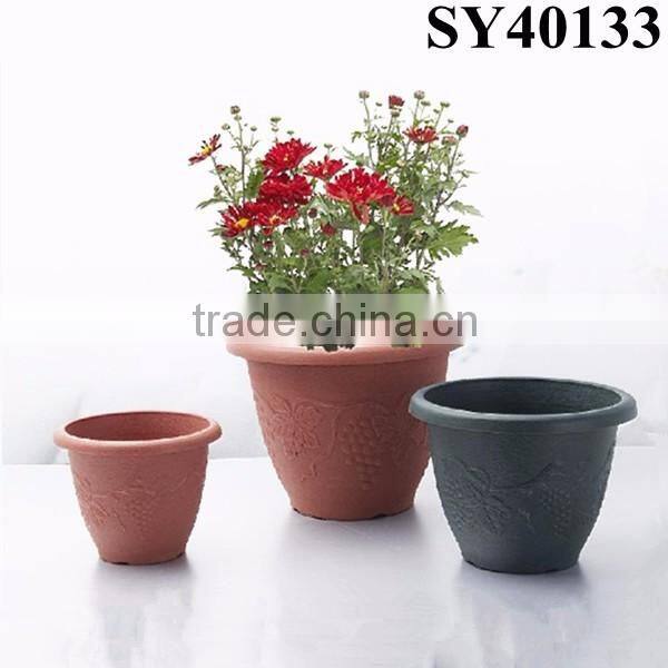 Round large painting plastic pot wholesale