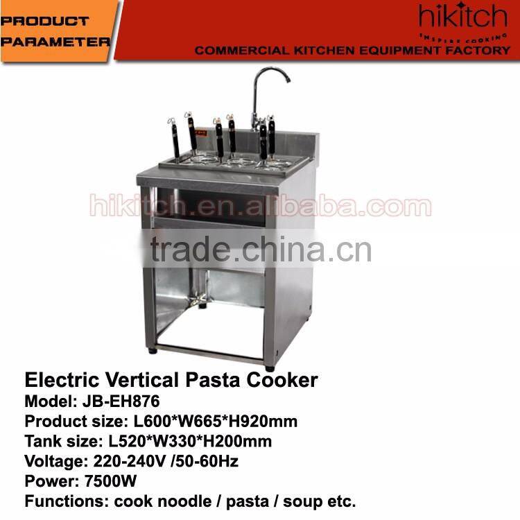 Electric vertical commercial noodle cooker with tap 6 baskets spagetti pasta cookers