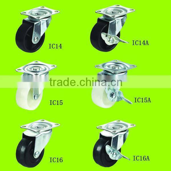 The best business reputation Hole top swivel PVC casters wheels for racks with brack(IC21A)