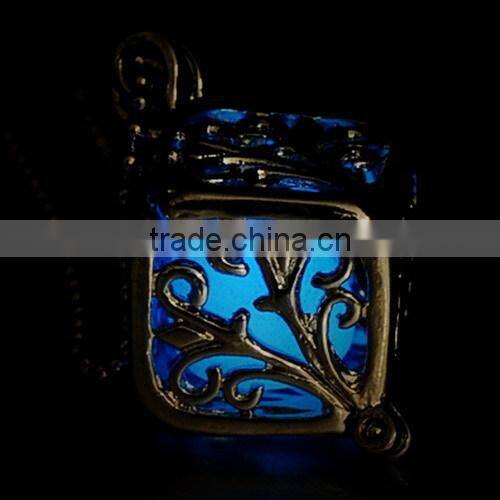 Cube Glow Locket Glowing Jewelry Necklace glow in the dark jewelry