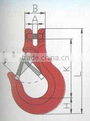 G80 clevis sling hook with cast latch
