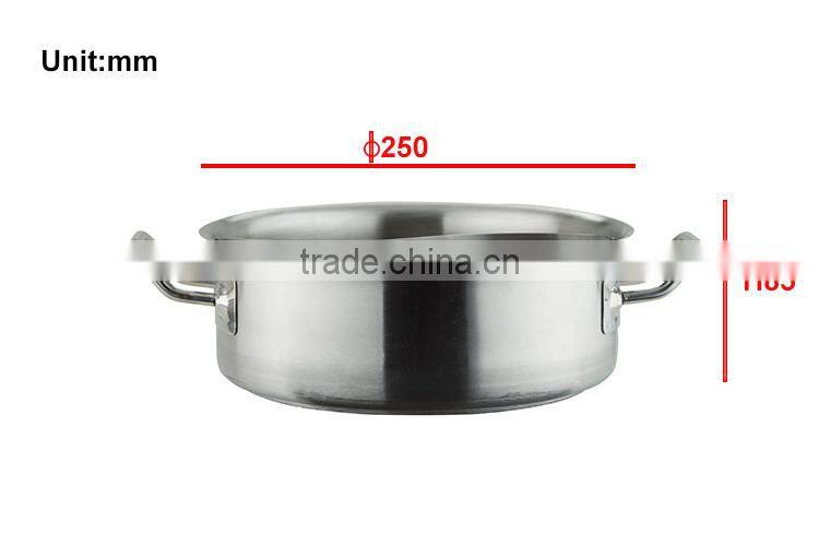 120L big size high quality rust resistance stainless steel commerical kitchen cooking pot with double-ply bottom 2015 best sale