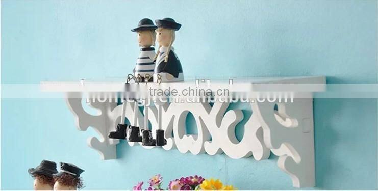 White wood exquisite design wall floating shelf display shelf unit home