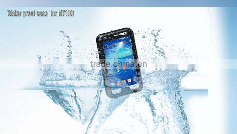 Newest hard PC Material waterproof case for Samsung galaxy note 2