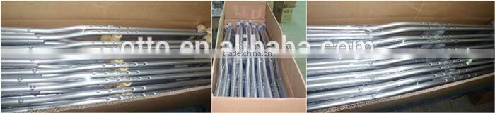 Standard height adjustable aluminum underarm crutches