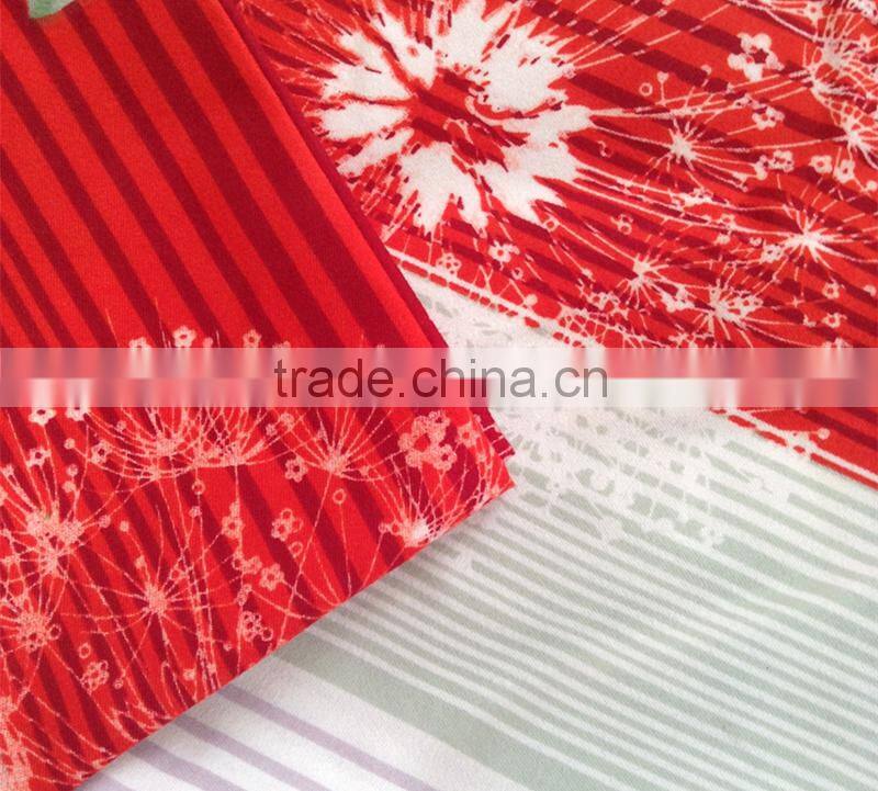 China flower design 100% polyester micro peach skin for home textile