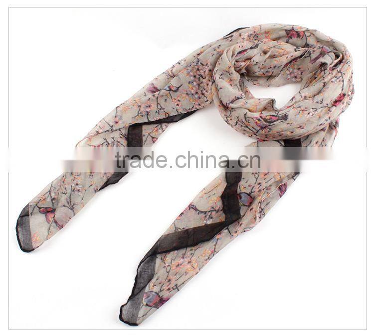 New Arrival Soild with Muticolors Tassel Fashion Bohemian Long Chiffon Scarf