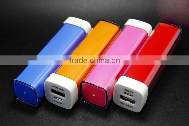 lipstick power bank 2600 mah multiple mobile phone battery charger
