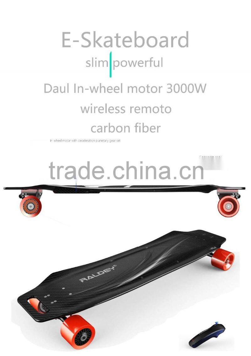 OEM wholesaler 3000w wireless remote control electric longboard carbon fibre