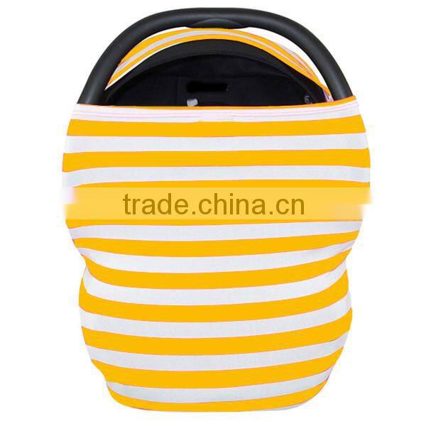 New Coming OEM Service Personalized Foldable Cuddle Soft Yellow Chevron Baby Carrier Cover