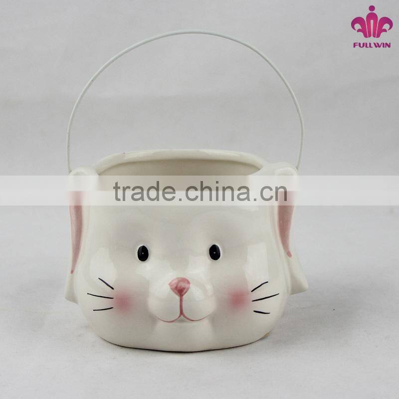 Ceramic hanging decoration with bunny design