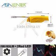 Powered By 3*AAA Battery 4 Brightness Level Rotatable 1SMD+6 LED Bicycle Light