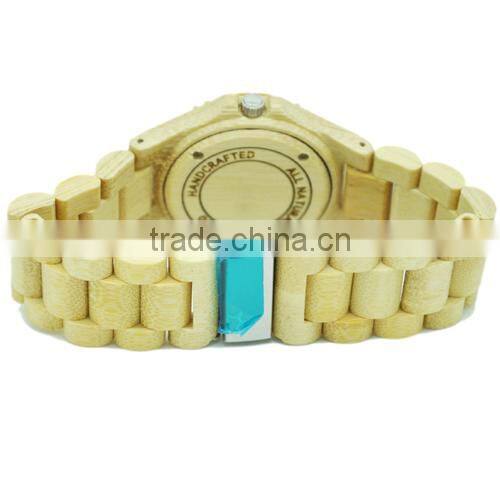 waterproof stylish wooden best selling attractive calendar business watches(WJ-3890)