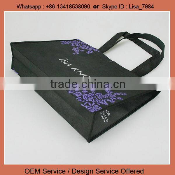 Reusable customized printing recyclable non woven bag with handle