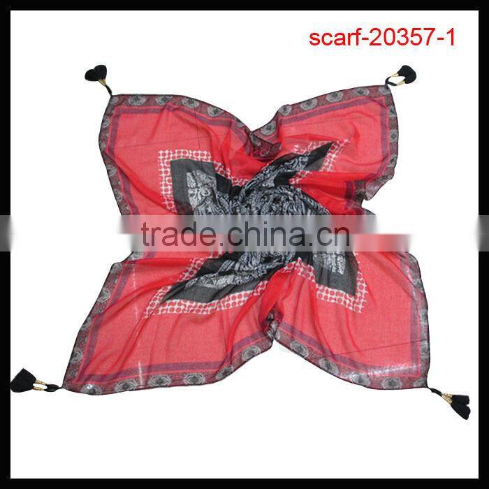 Big square ladies scarf fashion deisgn