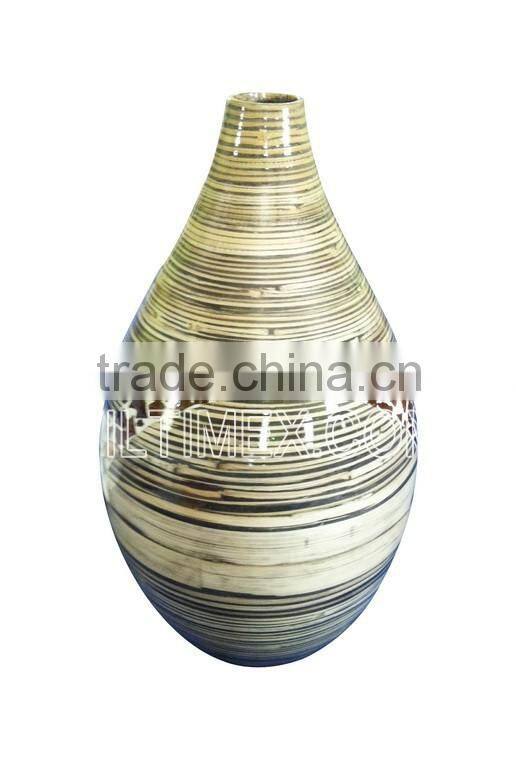 Bamboo with coconut vase for home, hotel decor