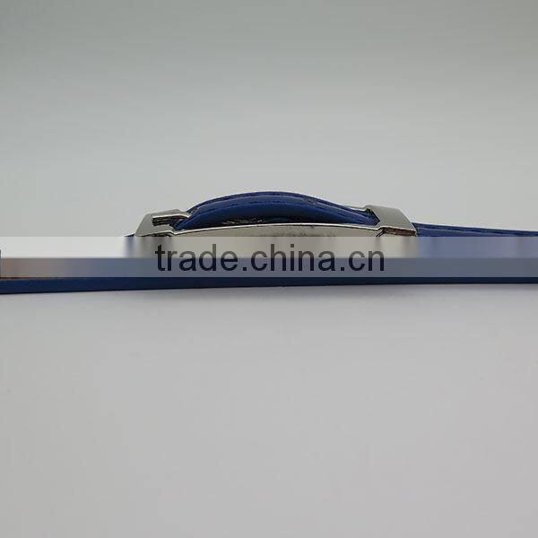 2015 hot sale deep blue adjustable skinny ladies belt for women